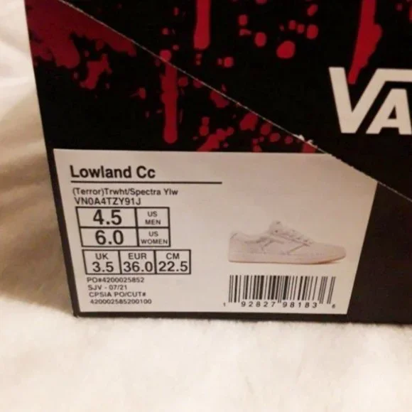VANS Limited Edition House of Terror Pennywise Shoes From The Movie IT